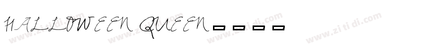 HALLOWEEN QUEEN字体转换